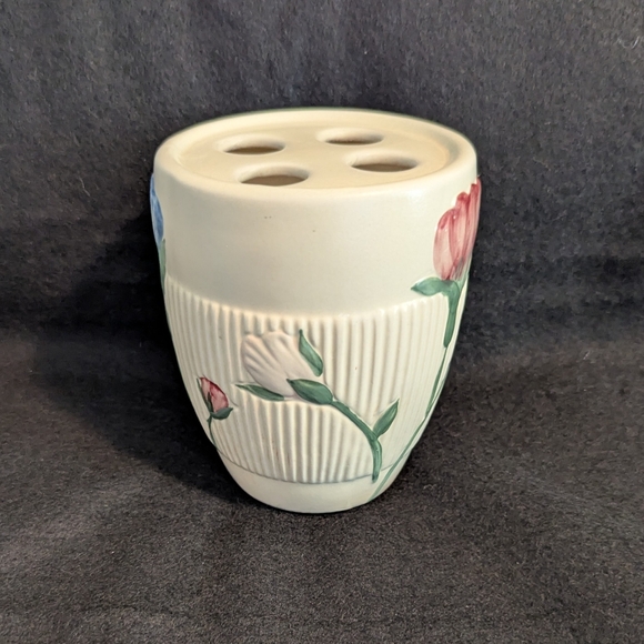 Floral Ceramic Bath Accessory Set - Picture 7 of 13